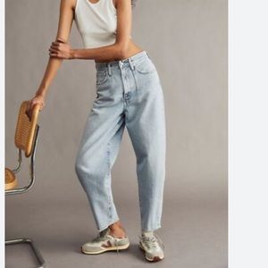 Agolde Light Wash Blue High-Rise Relaxed Jeans